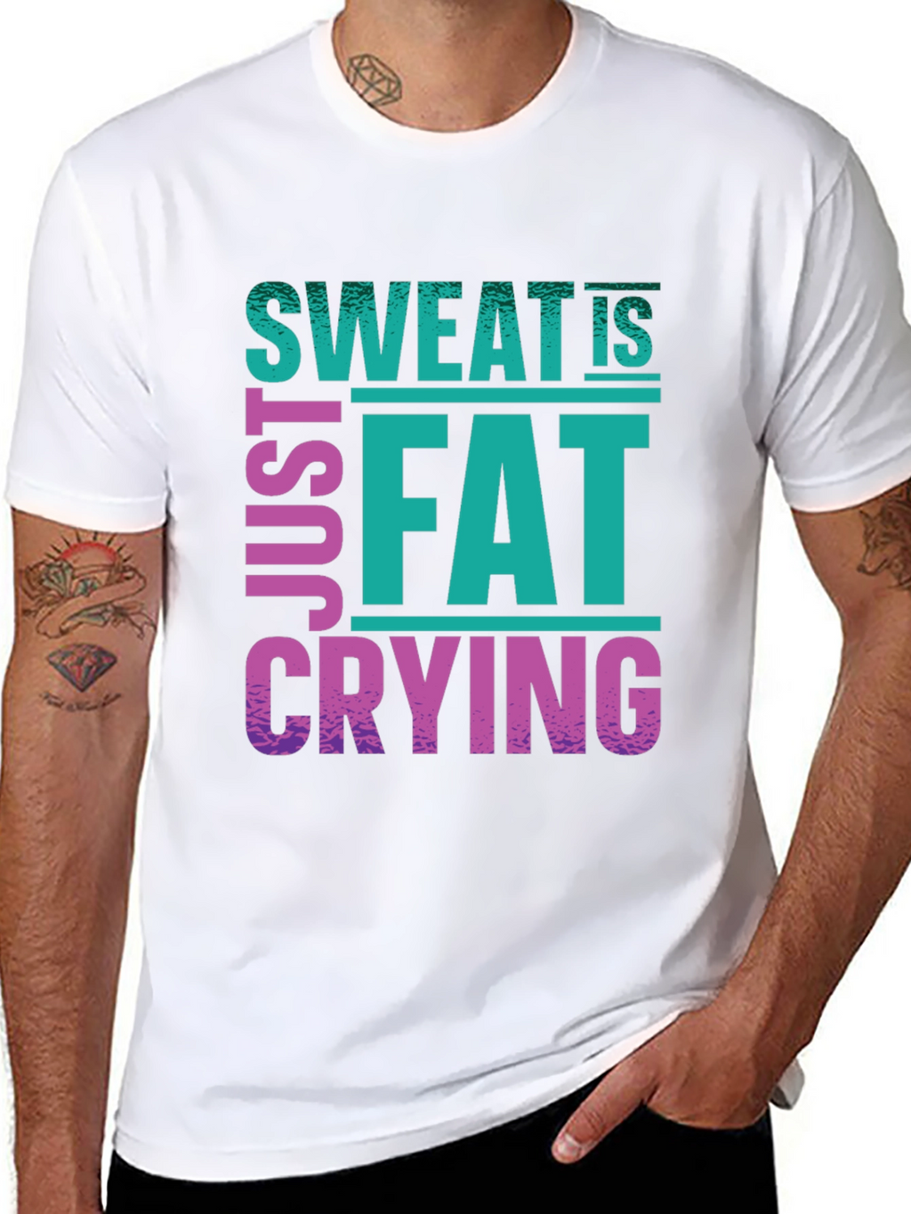 Sweat Is Just Fat Crying Graphic Tee