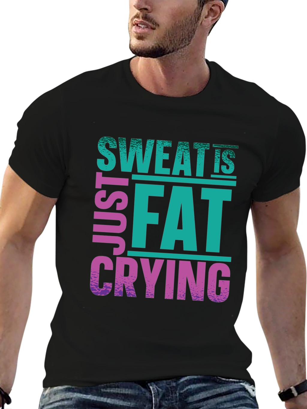 Sweat Is Just Fat Crying Graphic Tee