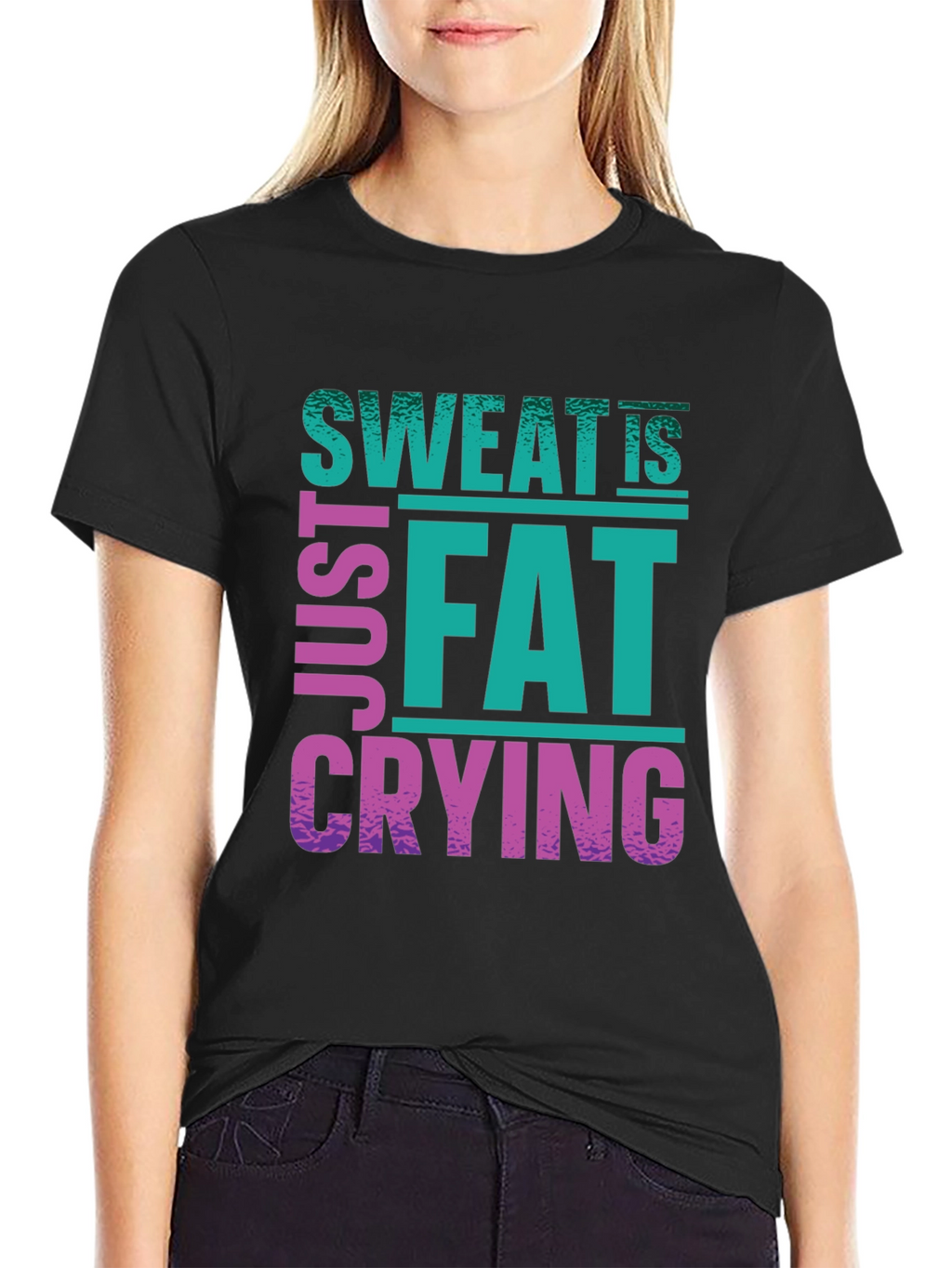 Sweat Is Just Fat Crying Graphic Tee