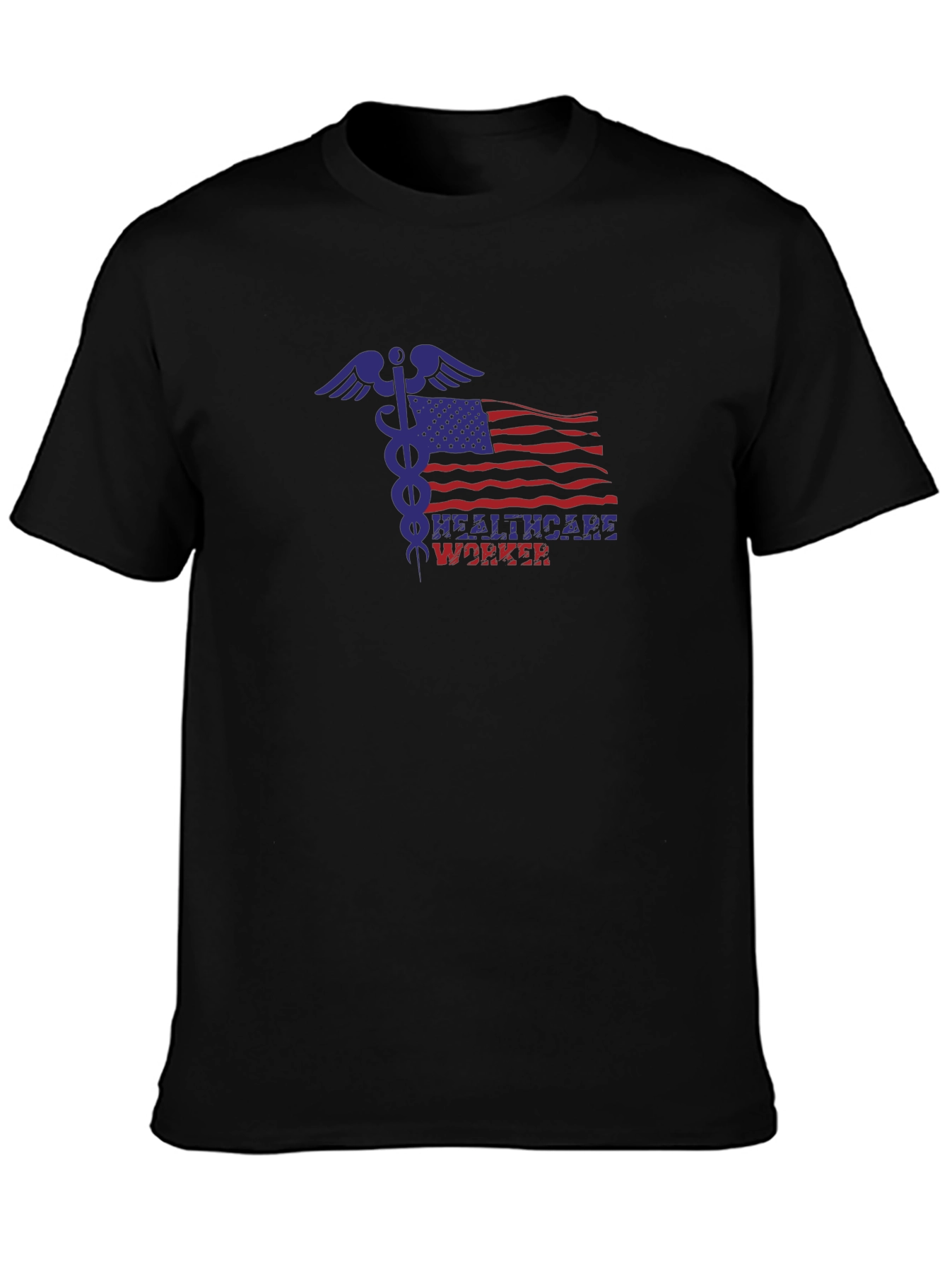Healthcare Worker American Flag T-Shirt