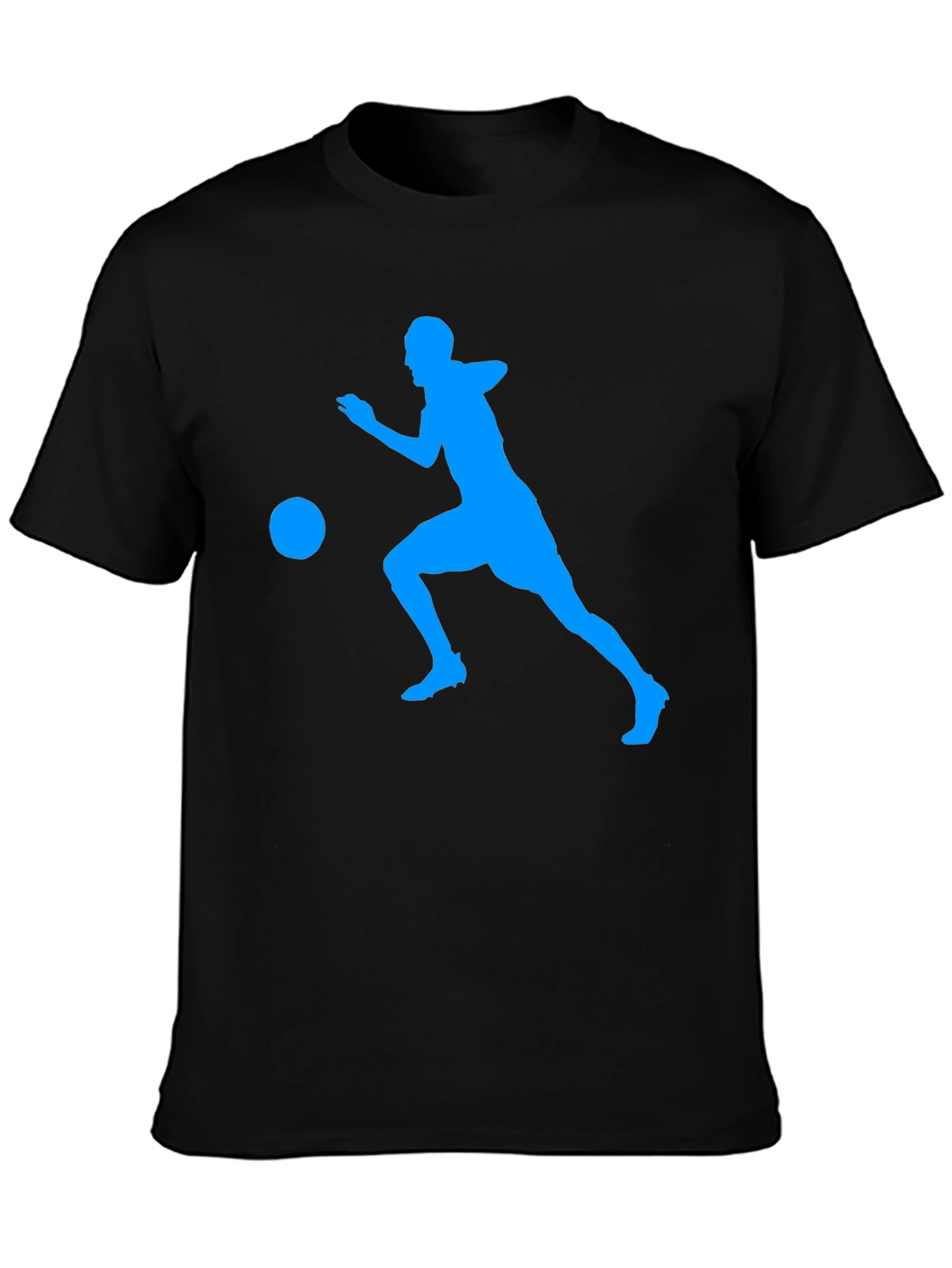 Mens Black Soccer Graphic Tee