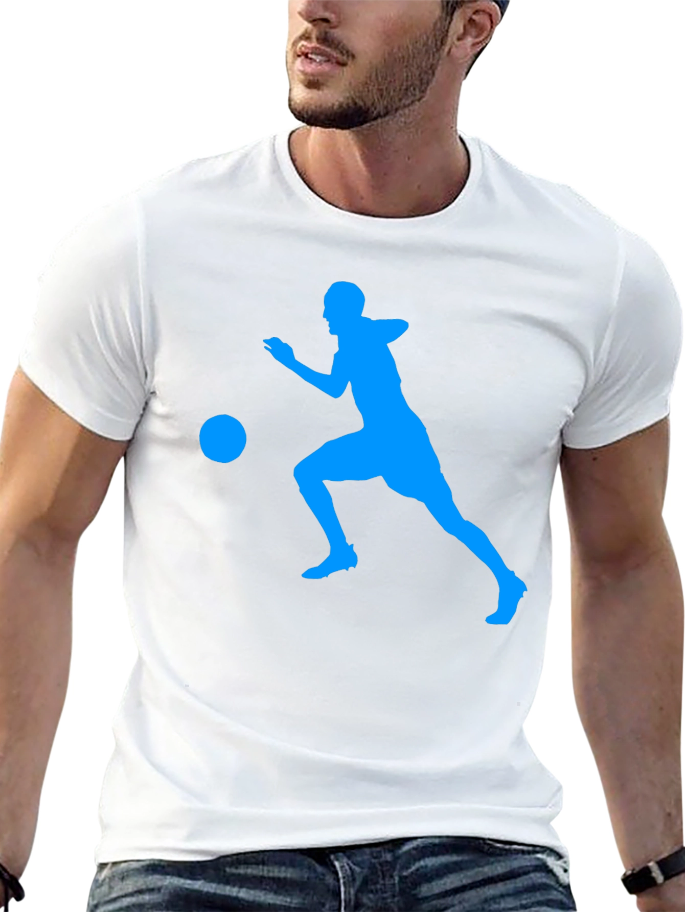 Mens Black Soccer Graphic Tee