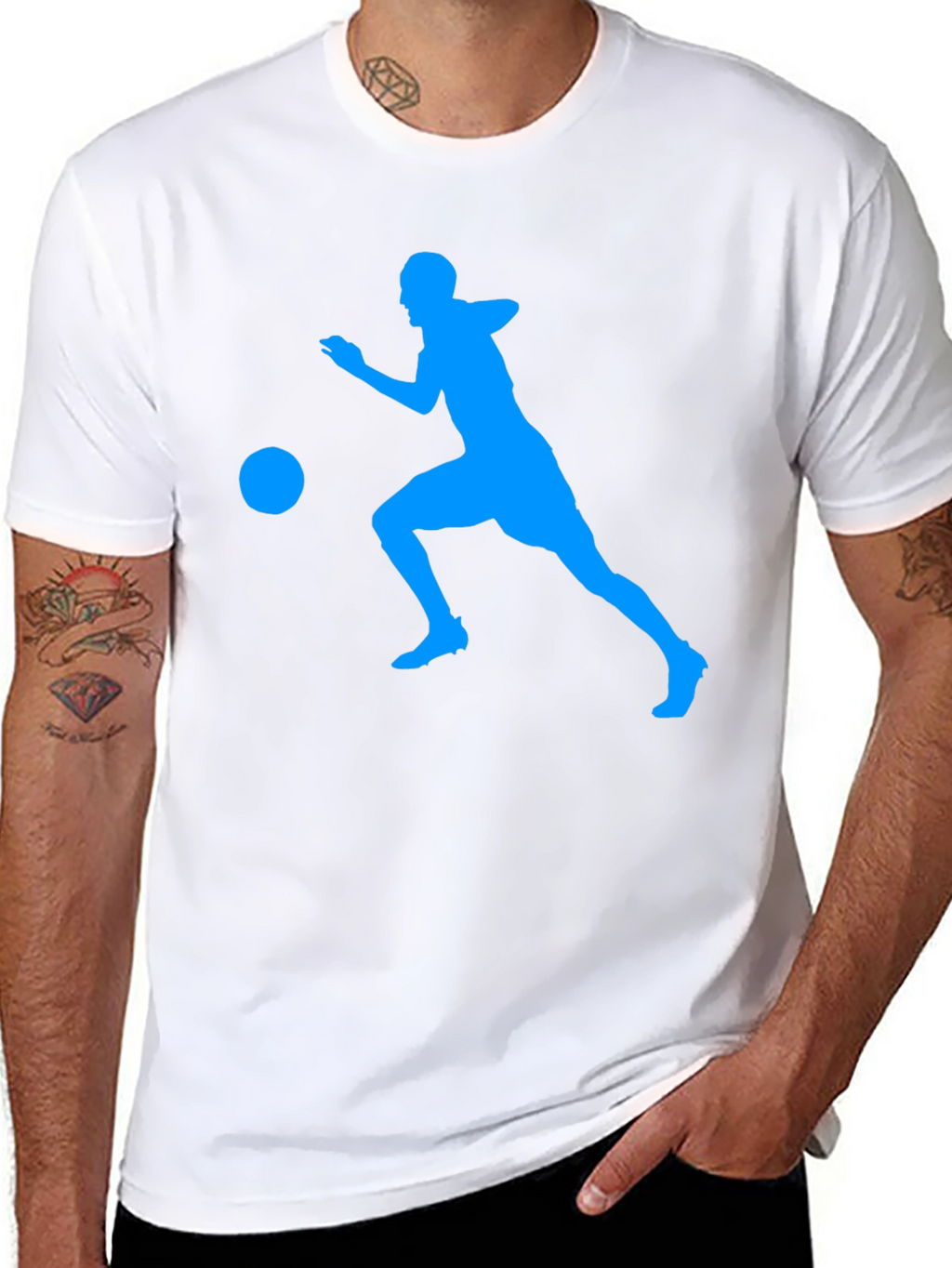 Mens Black Soccer Graphic Tee