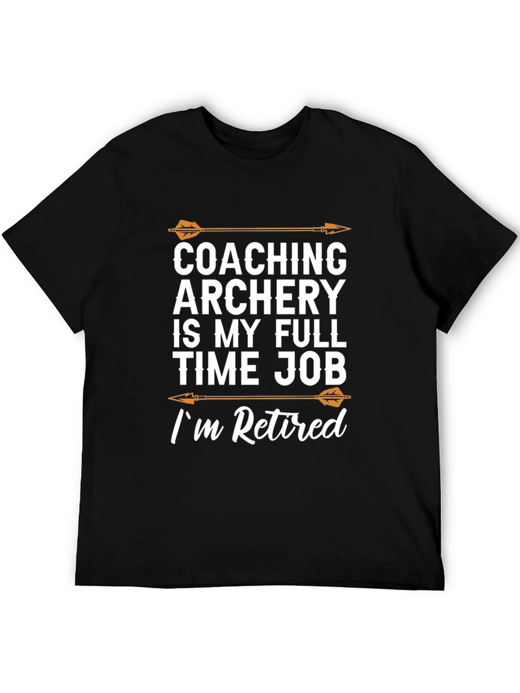 Coaching Archery Retired T-Shirt Black Cotton Tee