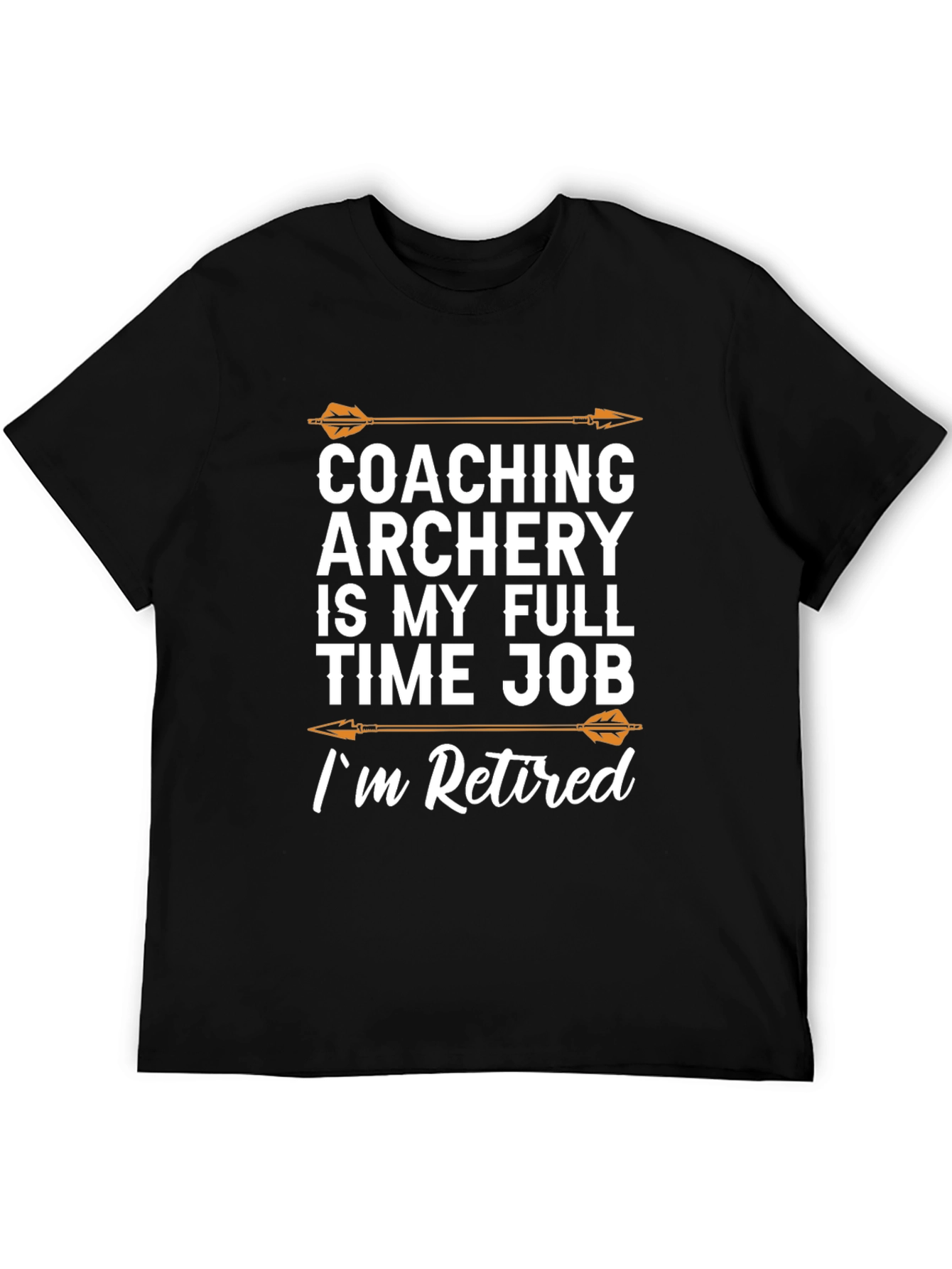 Coaching Archery Retired T-Shirt Black Cotton Tee