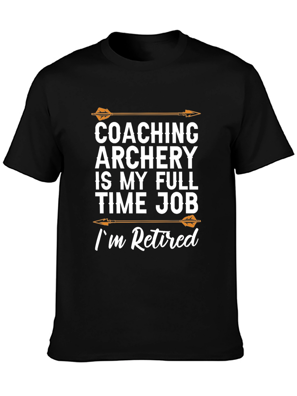 Coaching Archery Retired T-Shirt Black Cotton Tee