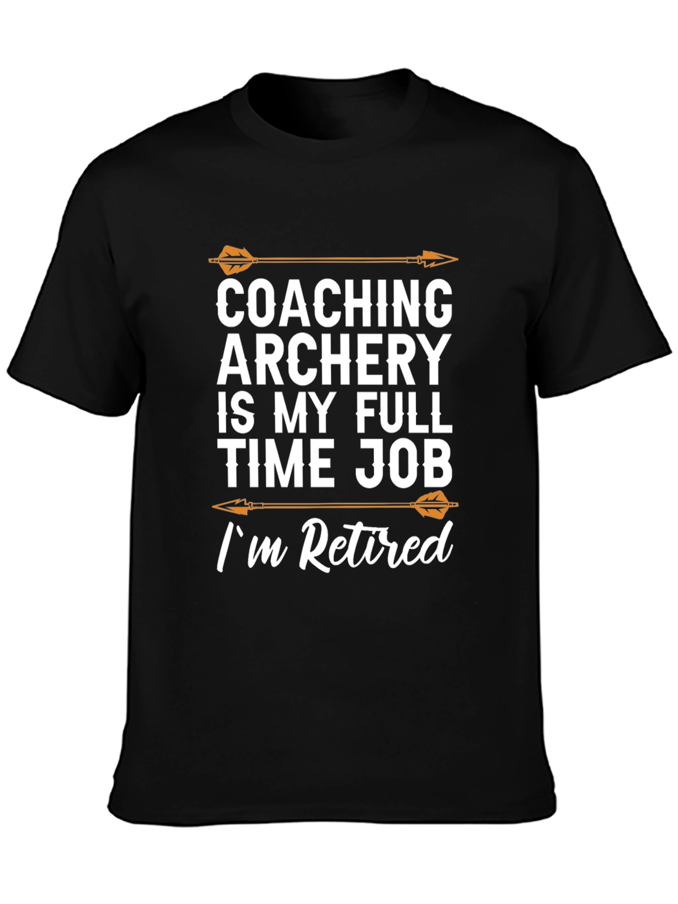 Coaching Archery Retired T-Shirt Black Cotton Tee