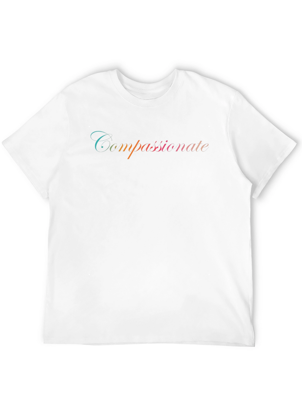 Compassionate Gradient Script Black T-Shirt