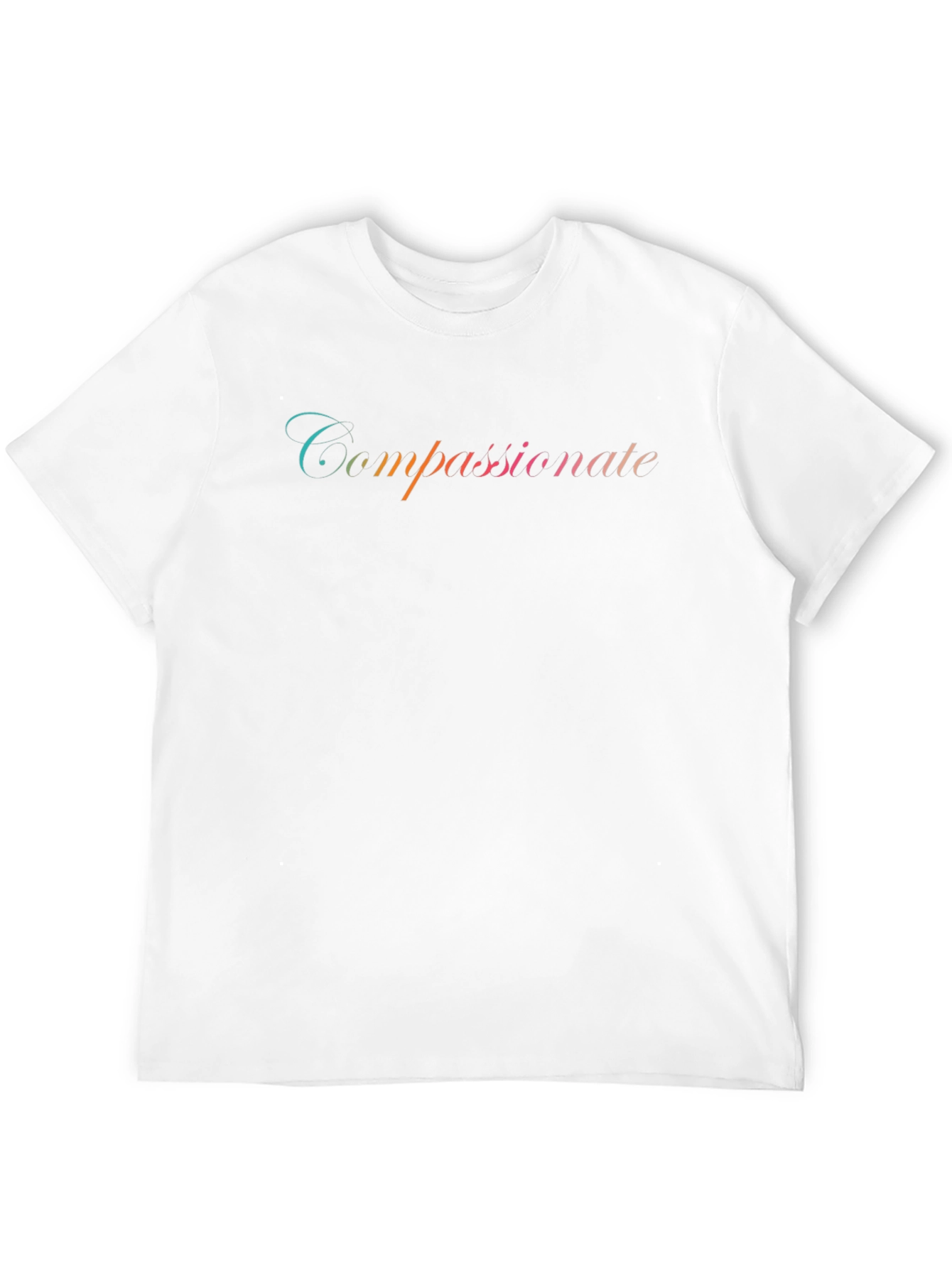 Compassionate Gradient Script Black T-Shirt