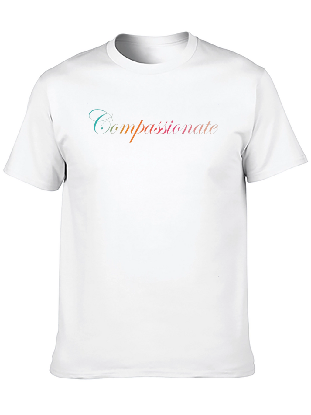 Compassionate Gradient Script Black T-Shirt