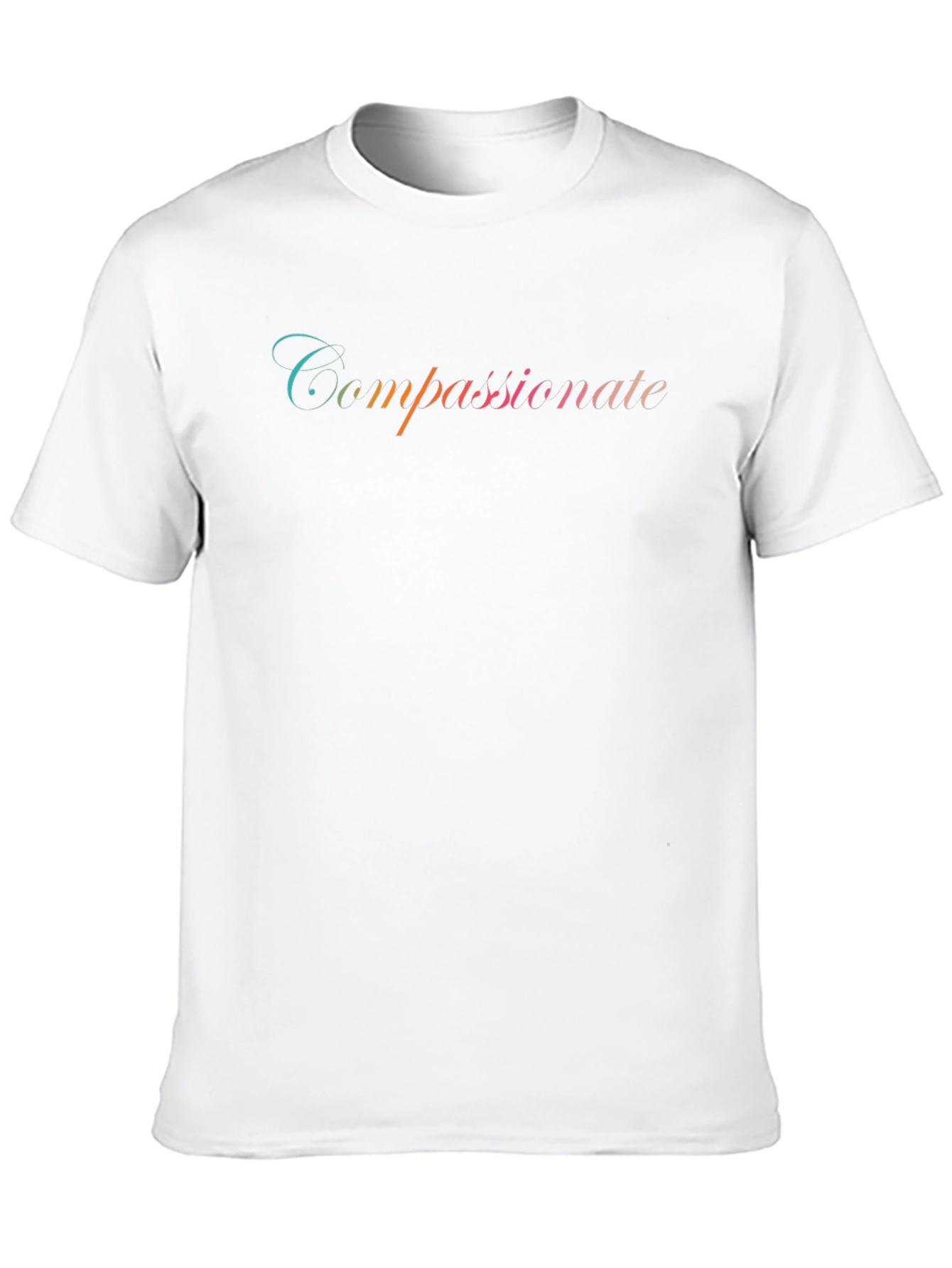 Compassionate Gradient Script Black T-Shirt