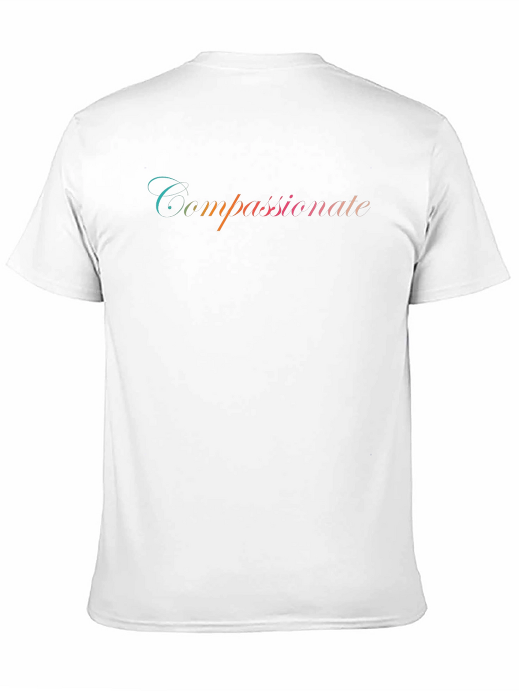 Compassionate Gradient Script Black T-Shirt