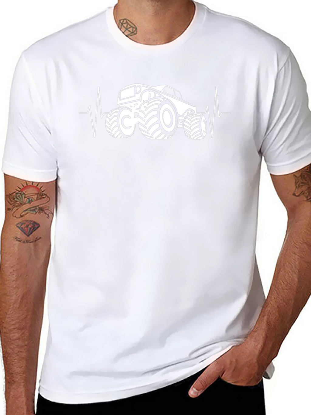 Monster Truck Heartbeat T-Shirt