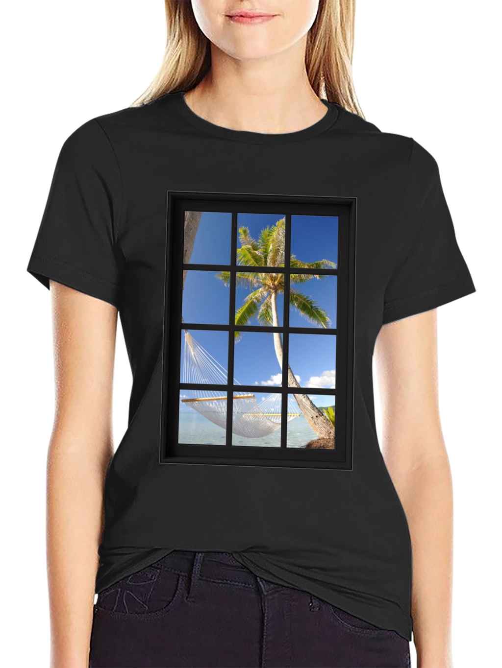 Tropical Hammock T-Shirt - Window View