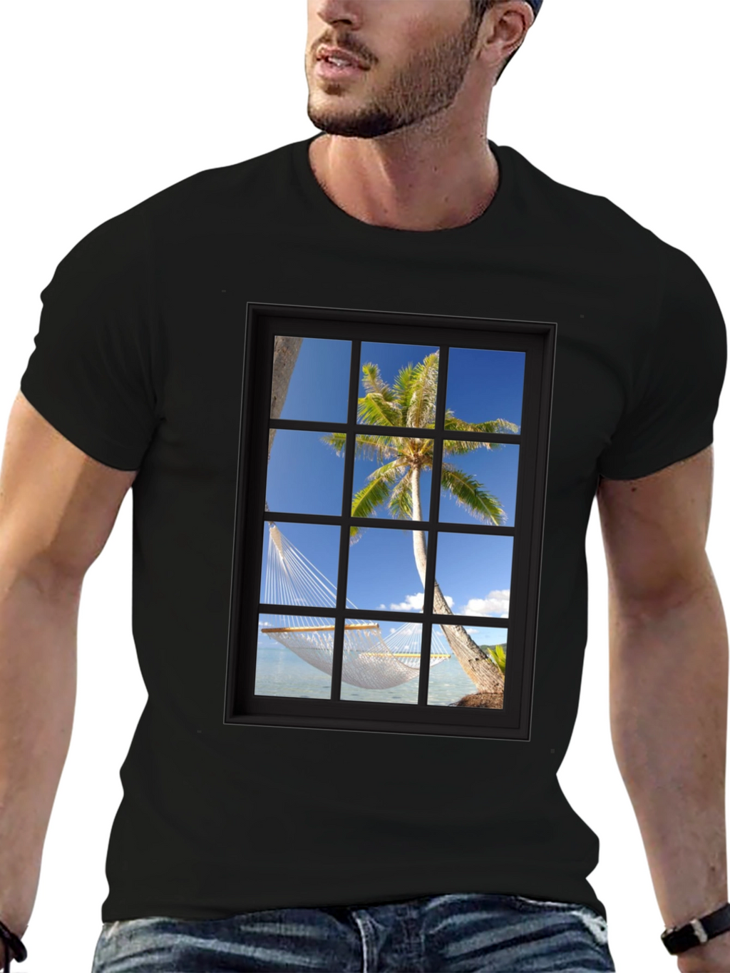Tropical Hammock T-Shirt - Window View