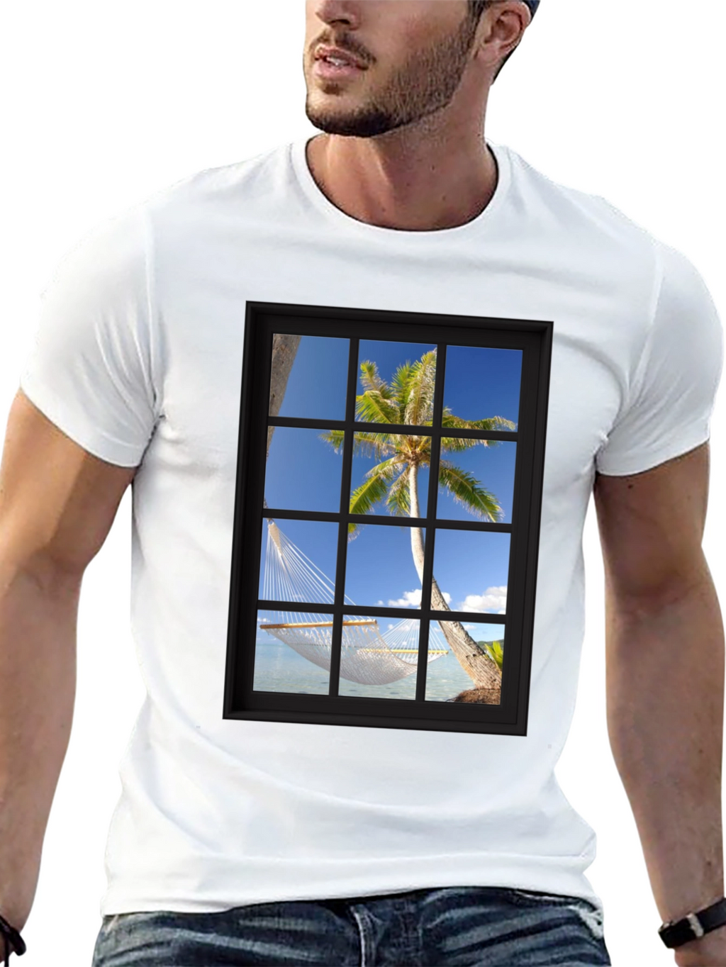 Tropical Hammock T-Shirt - Window View