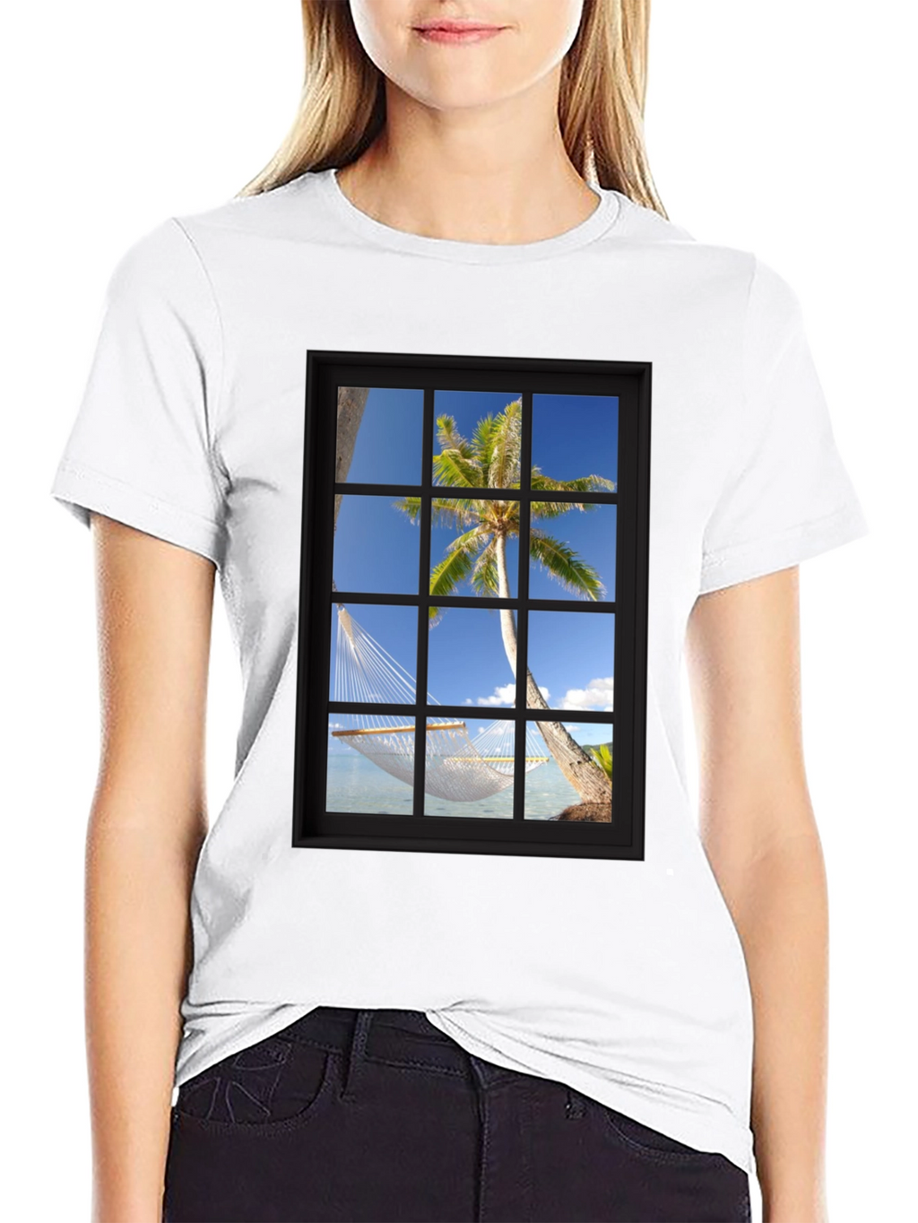 Tropical Hammock T-Shirt - Window View