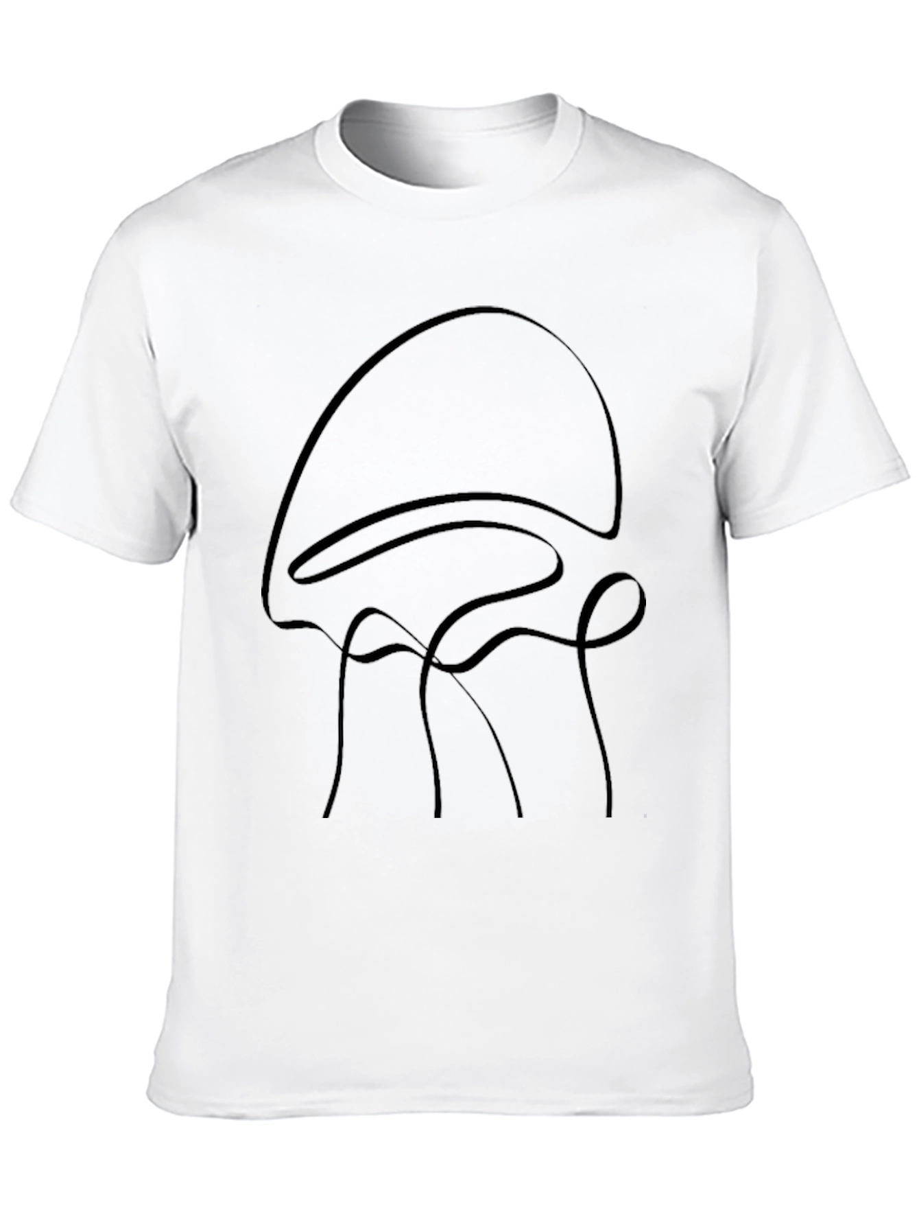 Minimalist Jellyfish Graphic Black T-Shirt