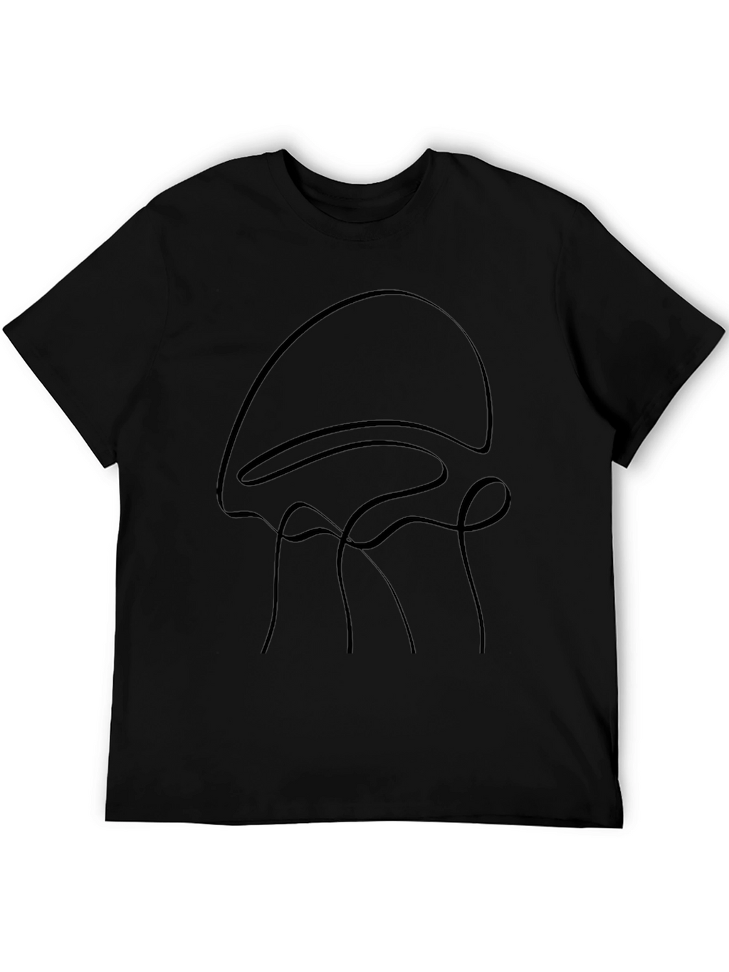 Minimalist Jellyfish Graphic Black T-Shirt