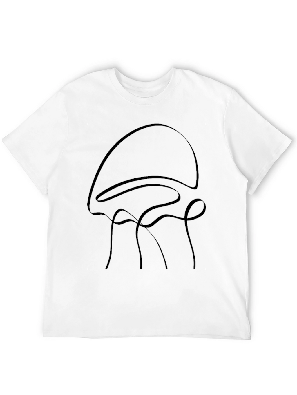 Minimalist Jellyfish Graphic Black T-Shirt