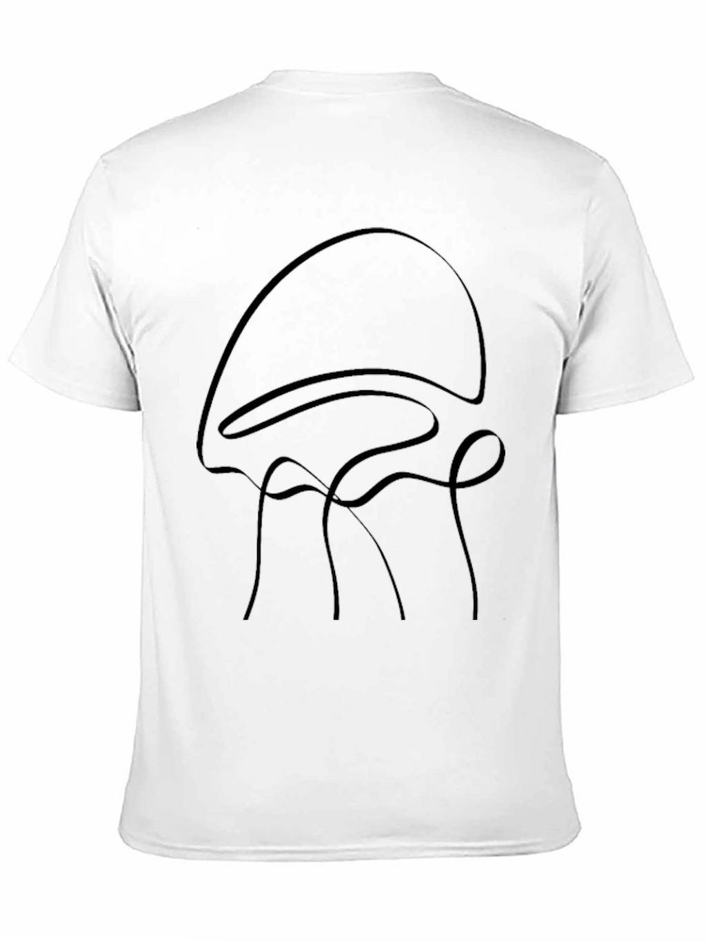 Minimalist Jellyfish Graphic Black T-Shirt