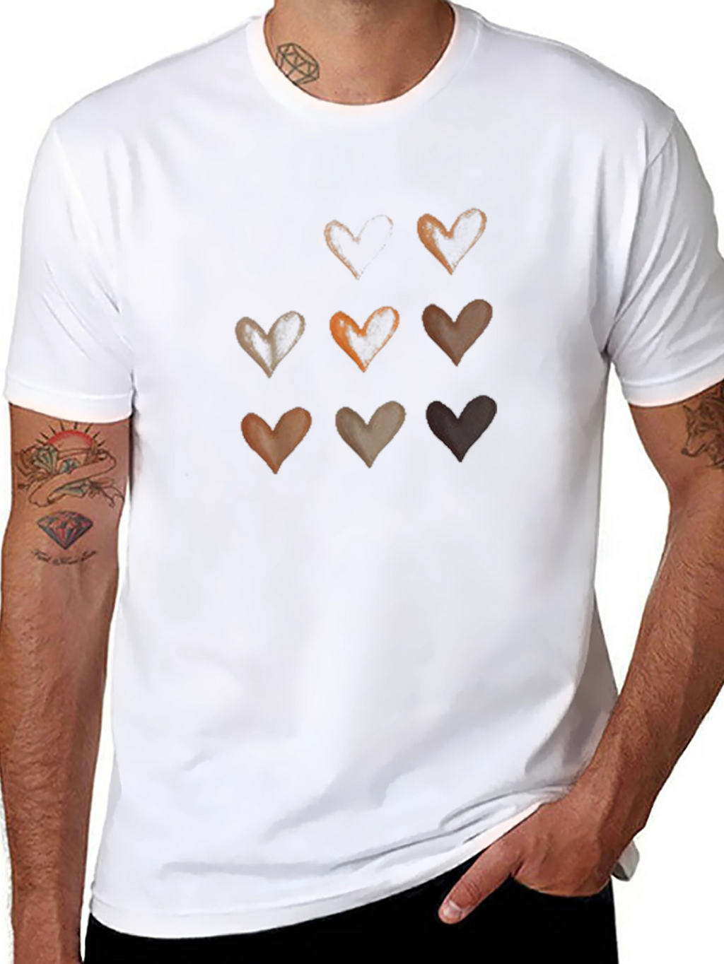 Diversity Hearts Graphic Tee