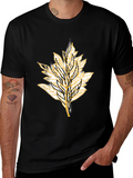 Leaf Graphic Black T-Shirt