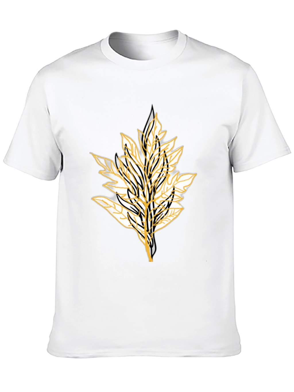 Leaf Graphic Black T-Shirt