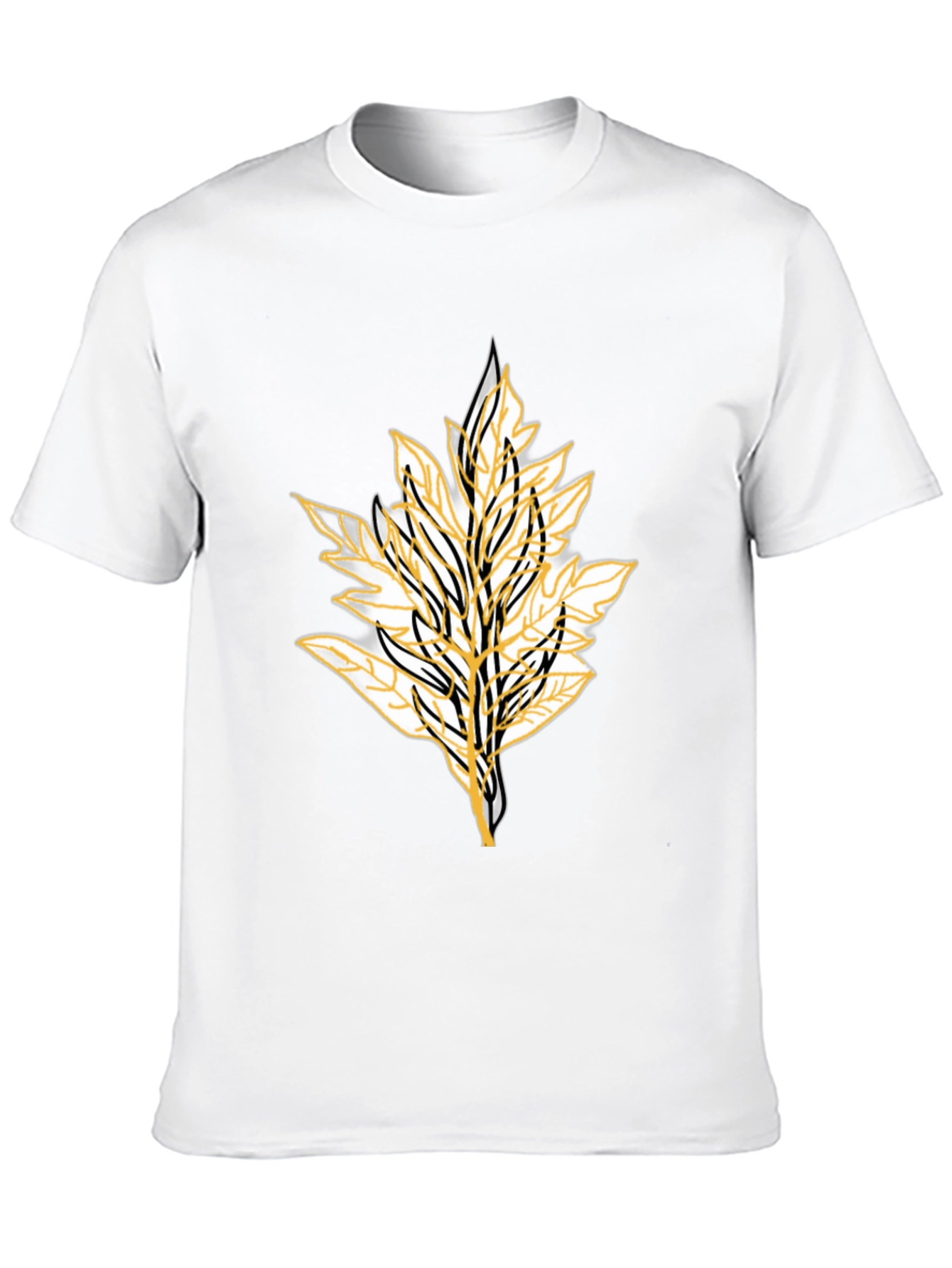 Leaf Graphic Black T-Shirt