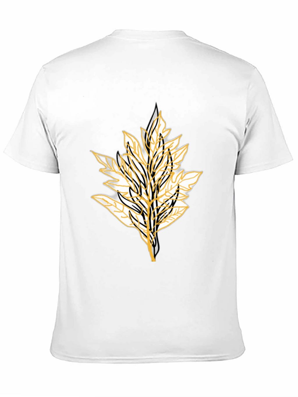 Leaf Graphic Black T-Shirt