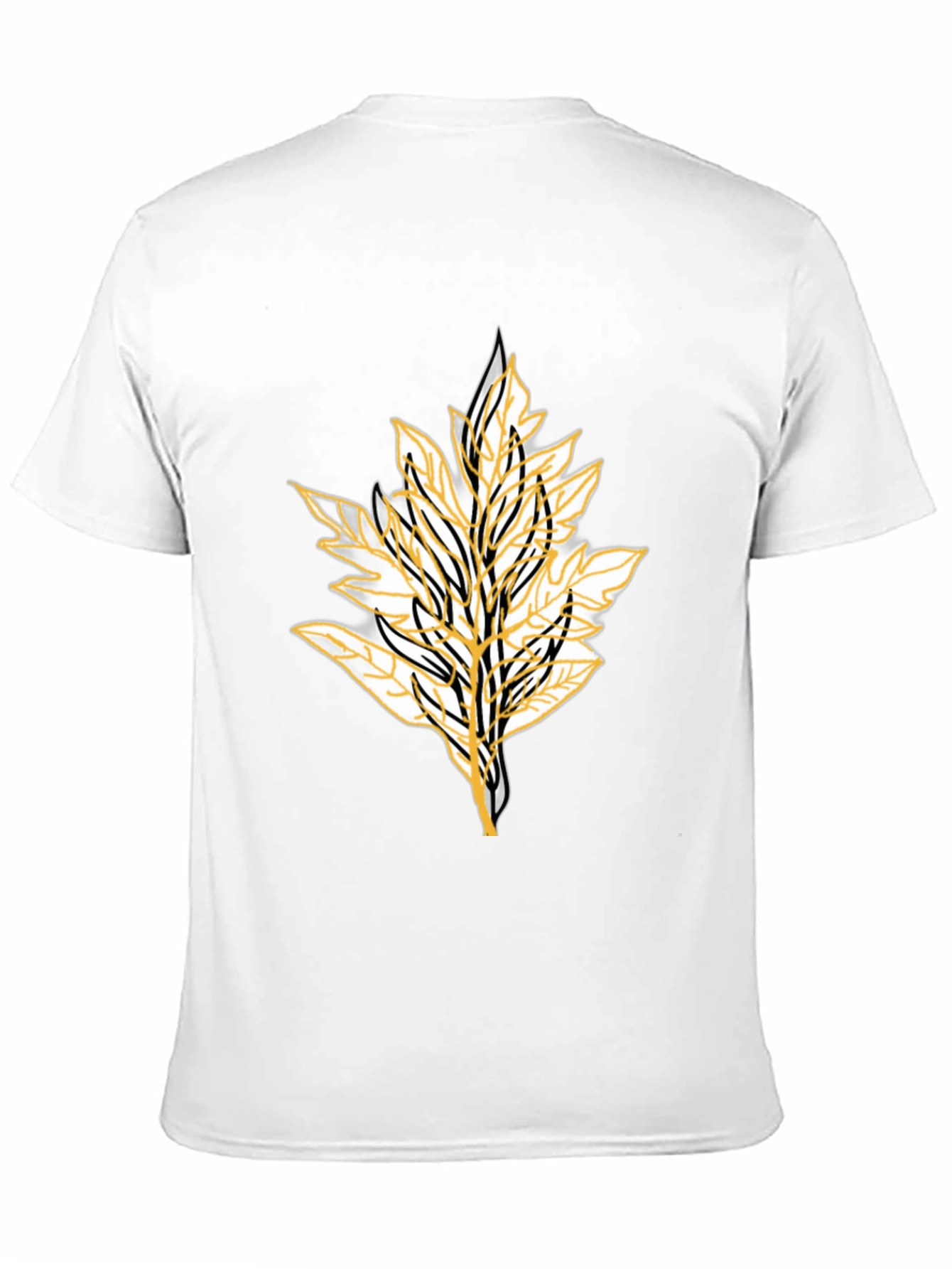 Leaf Graphic Black T-Shirt