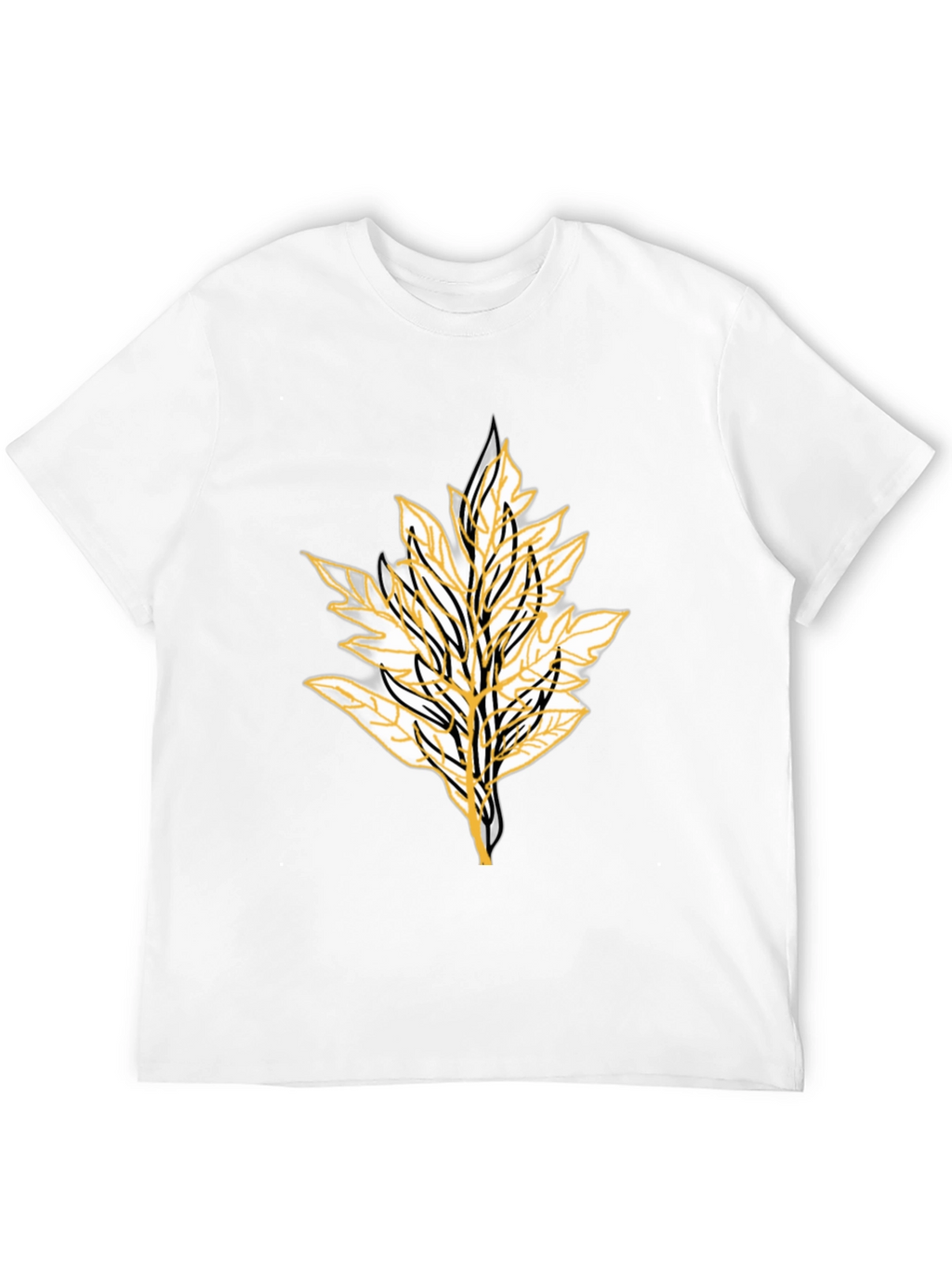 Leaf Graphic Black T-Shirt