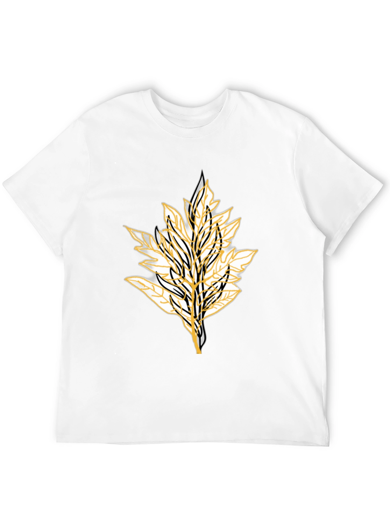 Leaf Graphic Black T-Shirt