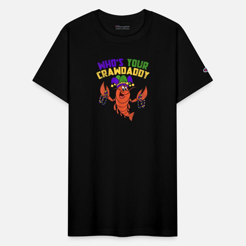 Whos Your Crawdaddy Crawfish Jester Beads t-shirt