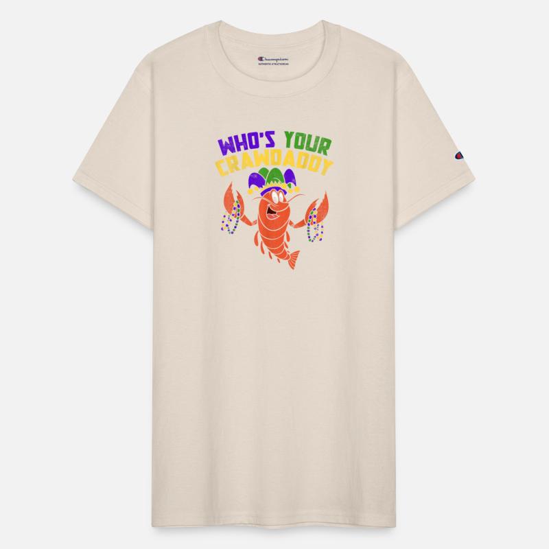 Whos Your Crawdaddy Crawfish Jester Beads t-shirt