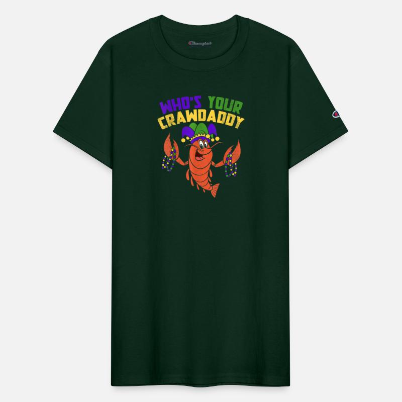Whos Your Crawdaddy Crawfish Jester Beads t-shirt