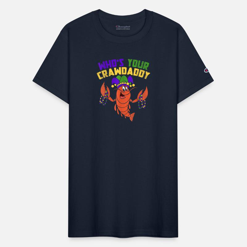 Whos Your Crawdaddy Crawfish Jester Beads t-shirt