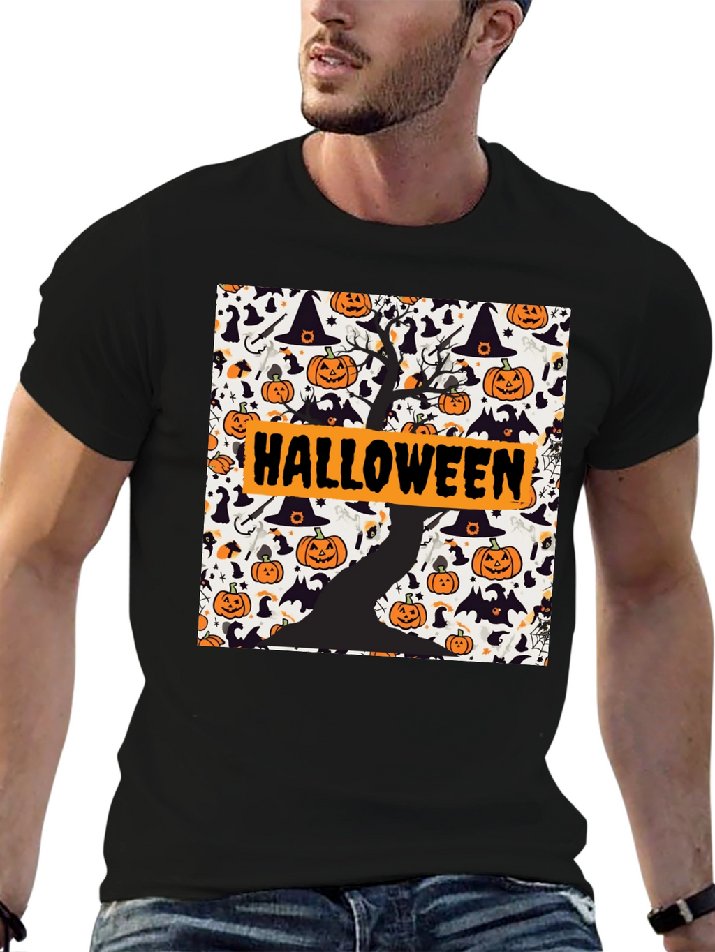 Halloween Tree Pumpkin T-Shirt