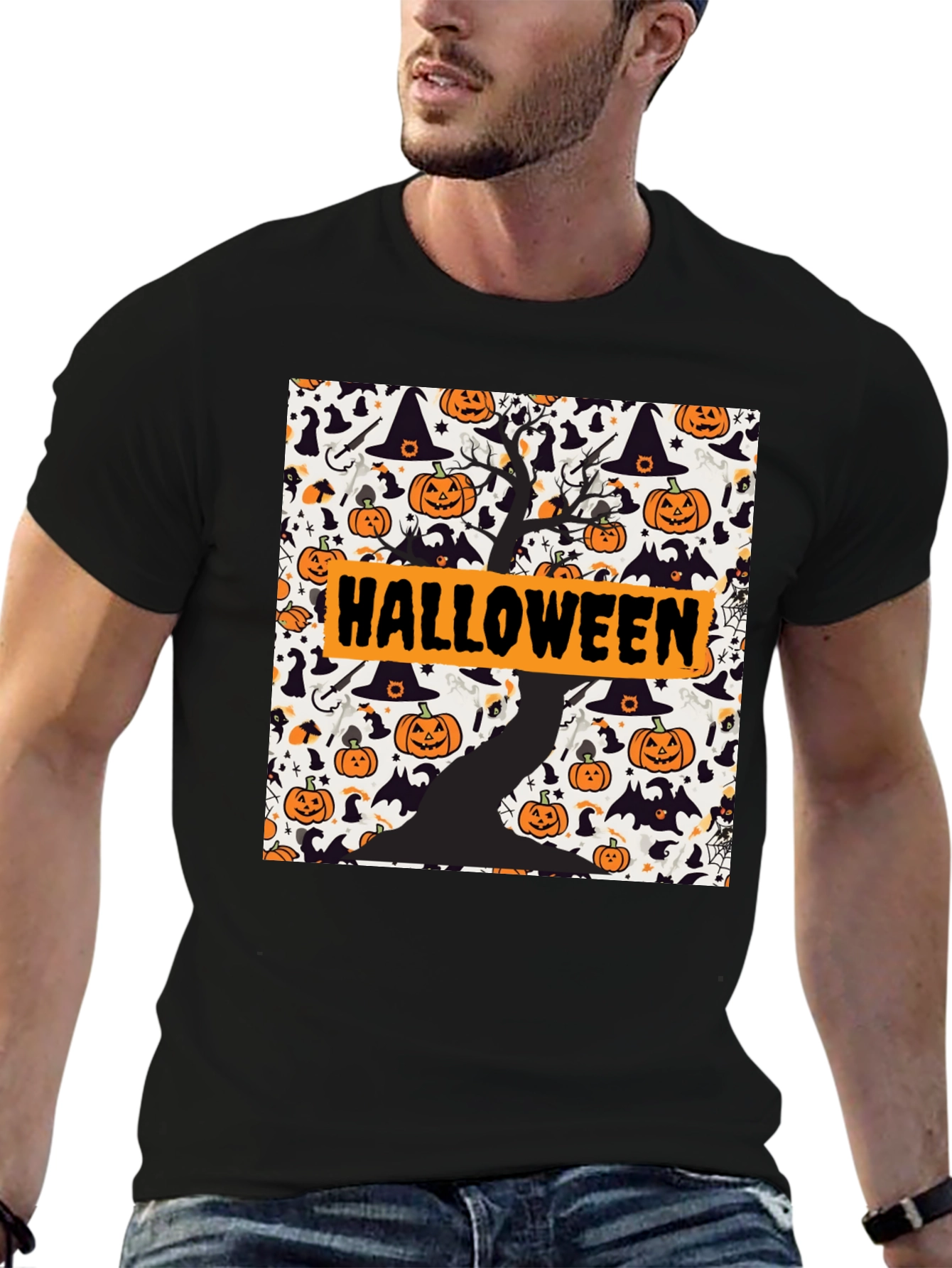 Halloween Tree Pumpkin T-Shirt