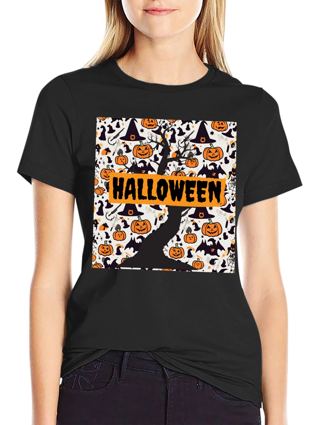 Halloween Tree Pumpkin T-Shirt
