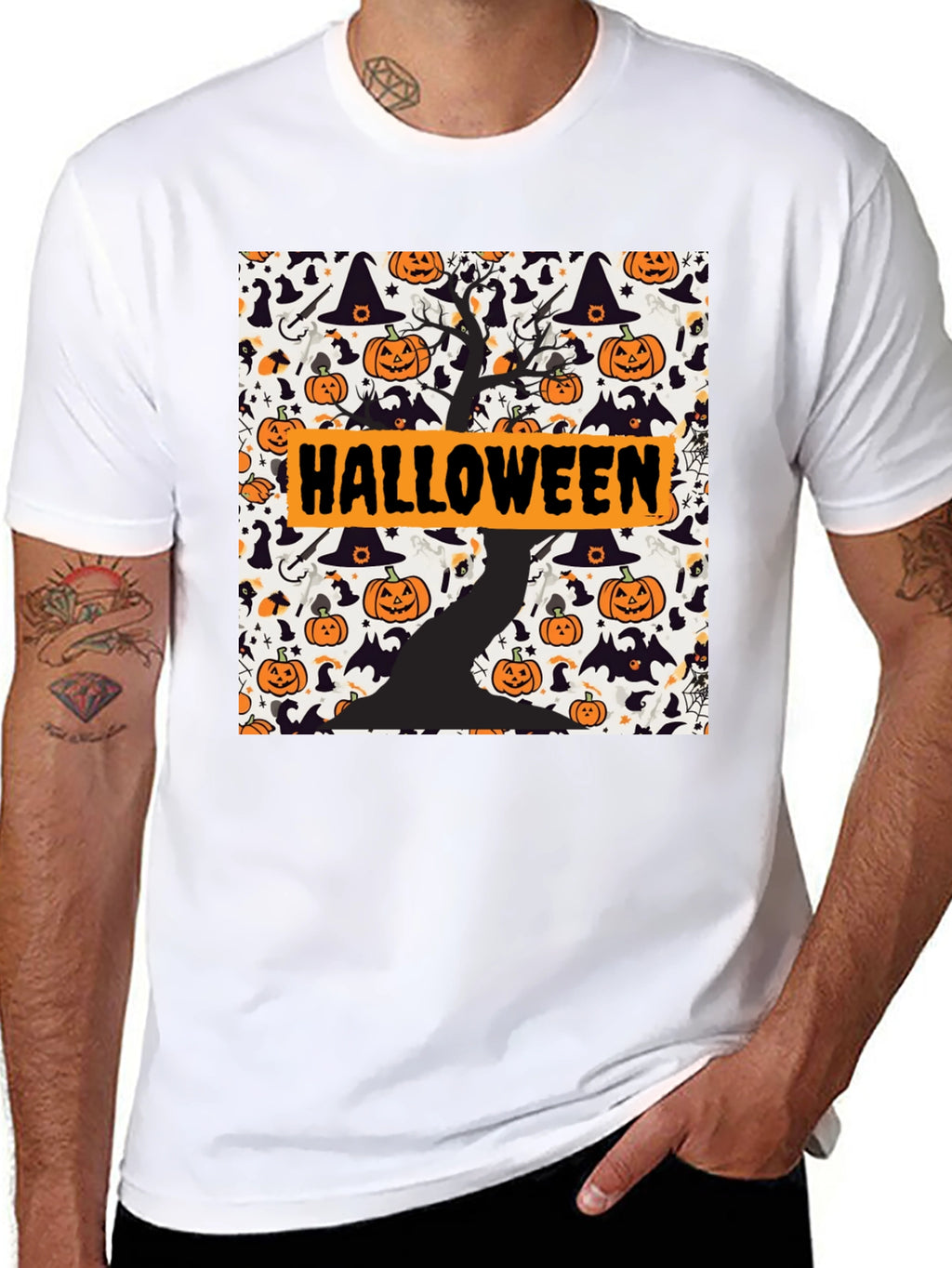 Halloween Tree Pumpkin T-Shirt
