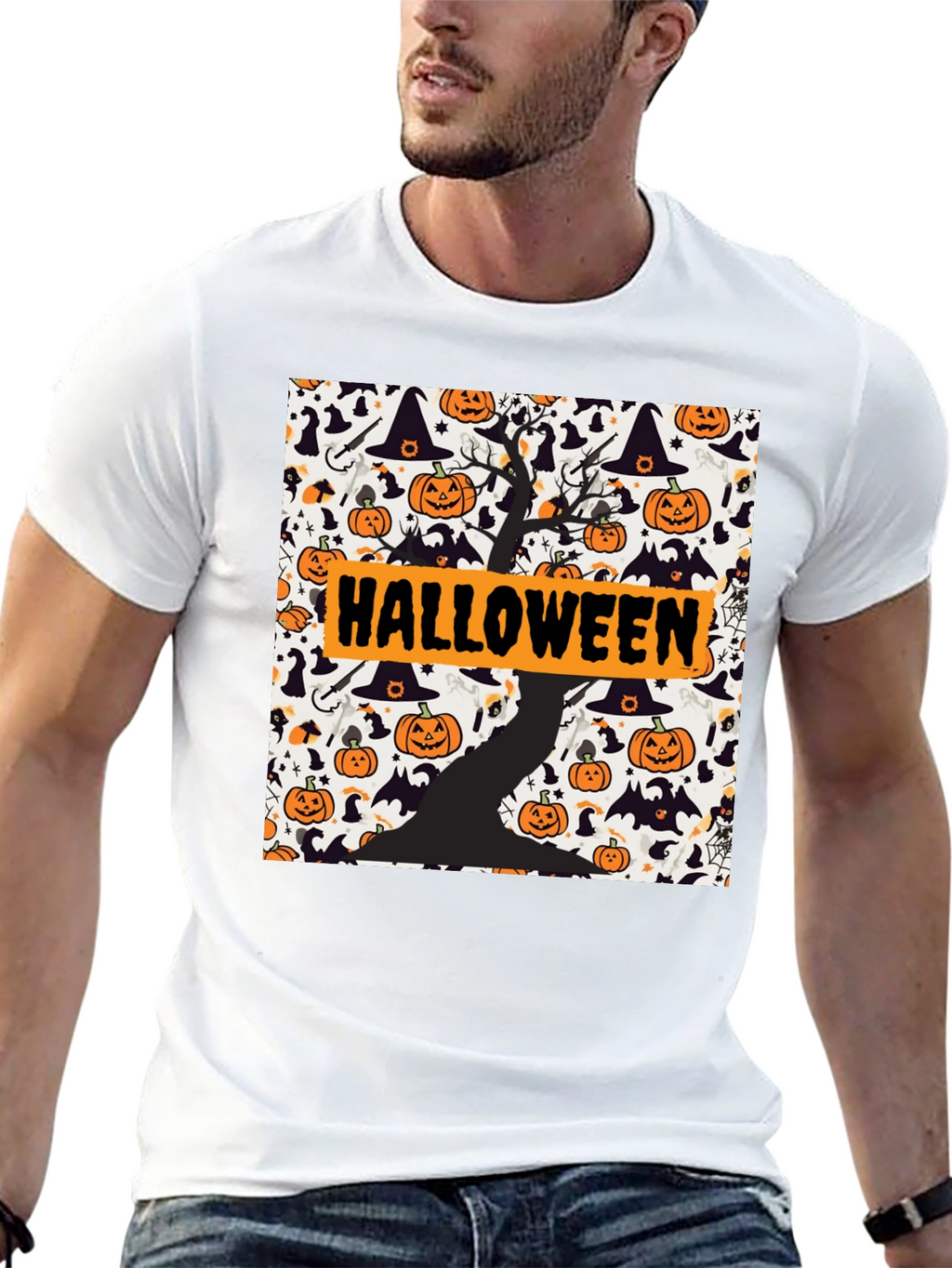 Halloween Tree Pumpkin T-Shirt