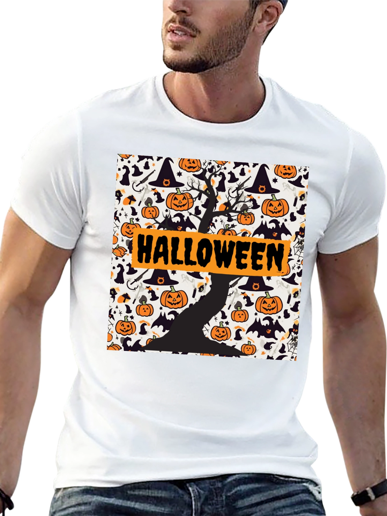 Halloween Tree Pumpkin T-Shirt