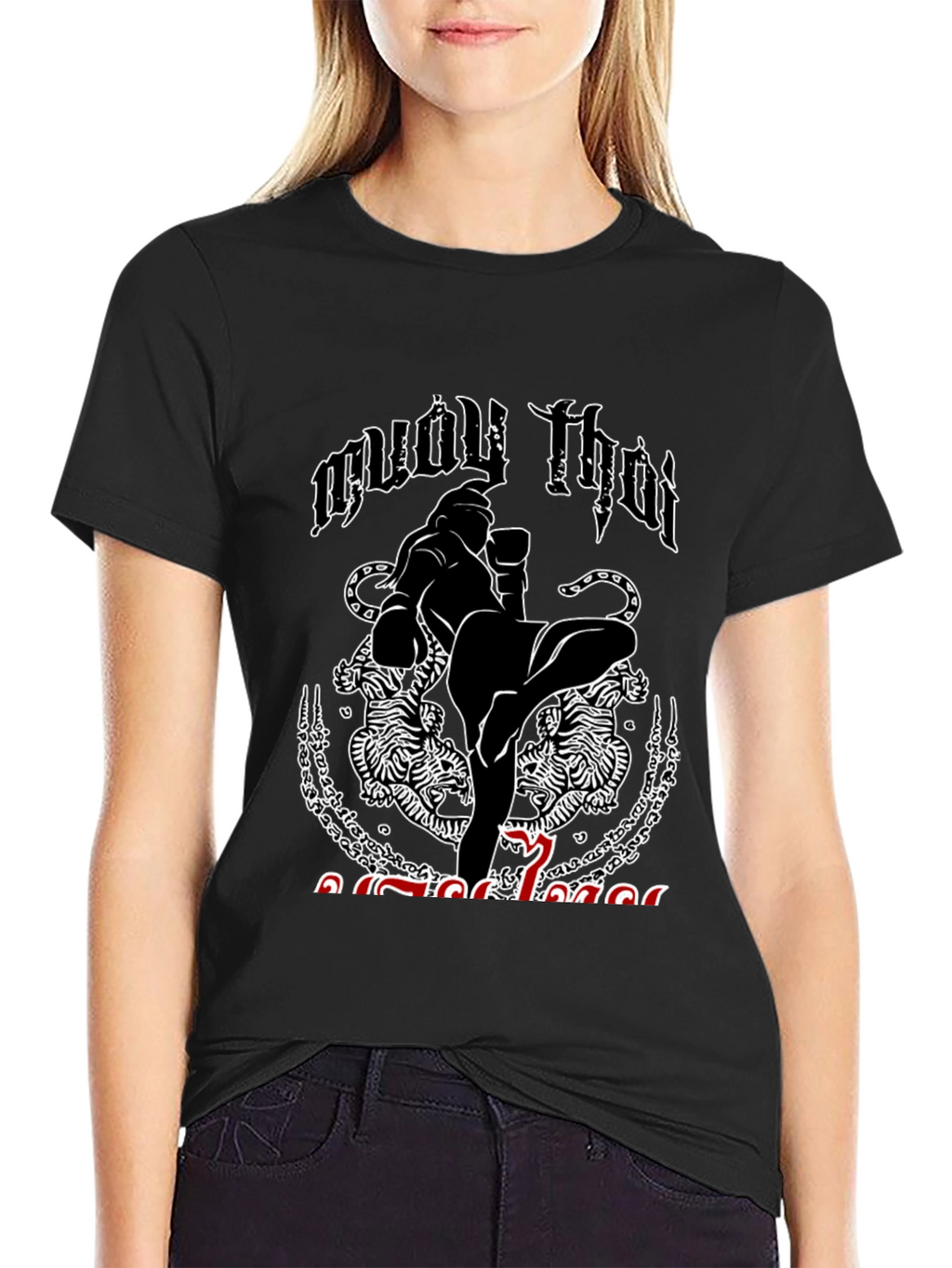 Muay Thai Graphic T-Shirt - Kickboxing Fighter Tee