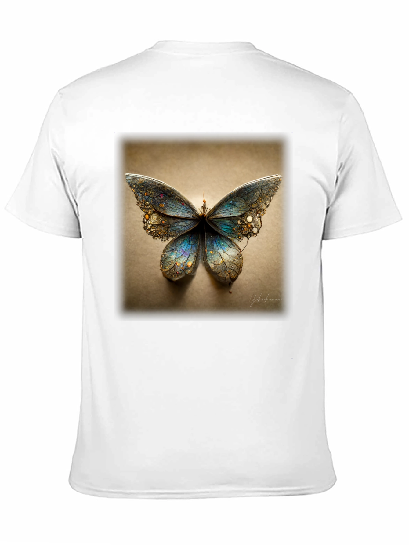 Butterfly Graphic Print Black T-Shirt