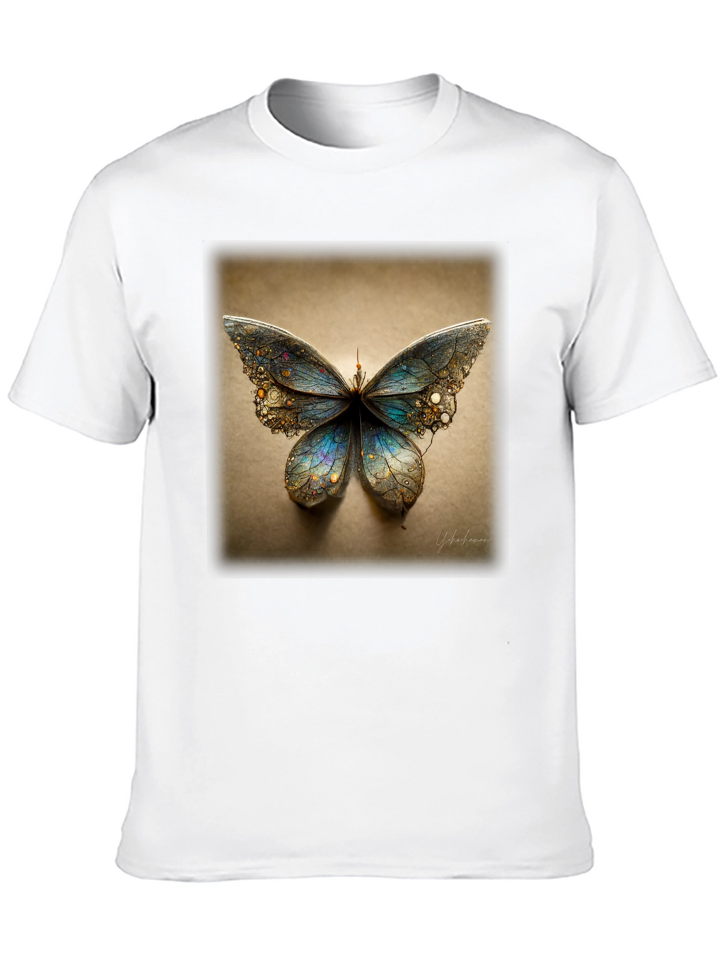 Butterfly Graphic Print Black T-Shirt