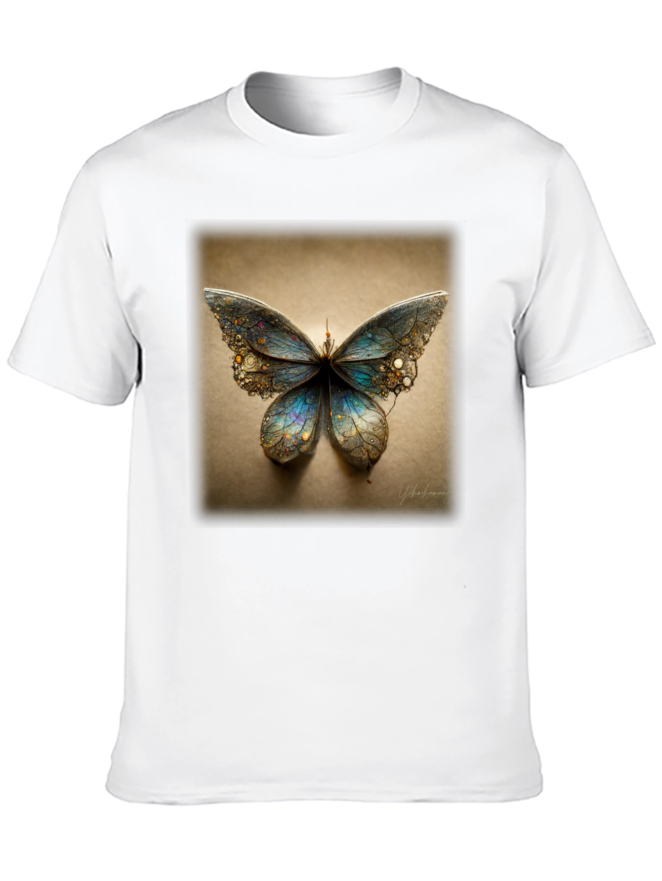 Butterfly Graphic Print Black T-Shirt