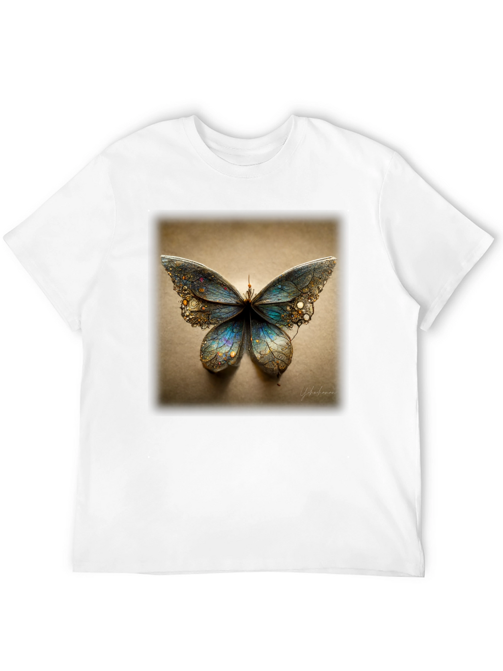 Butterfly Graphic Print Black T-Shirt
