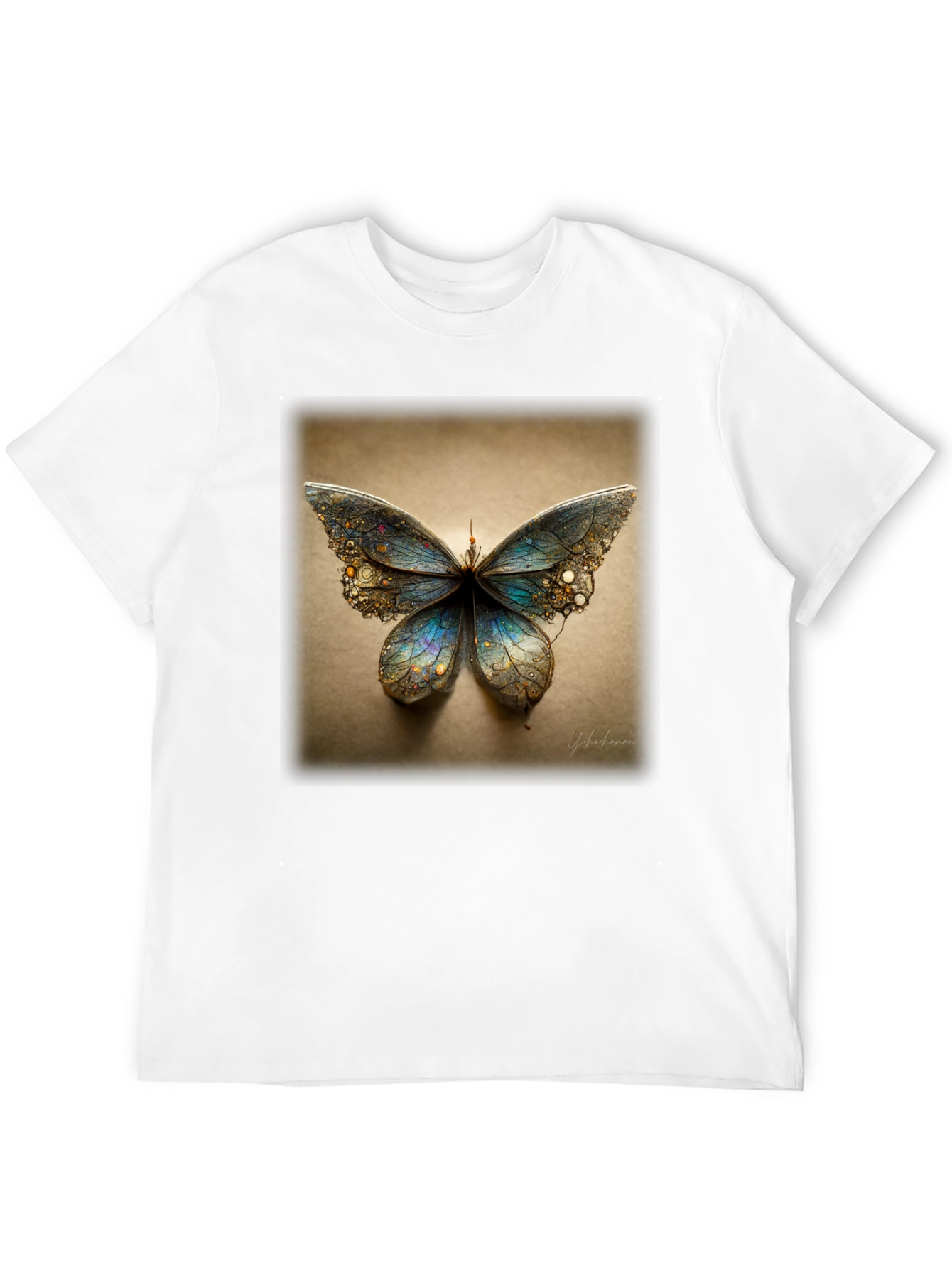 Butterfly Graphic Print Black T-Shirt