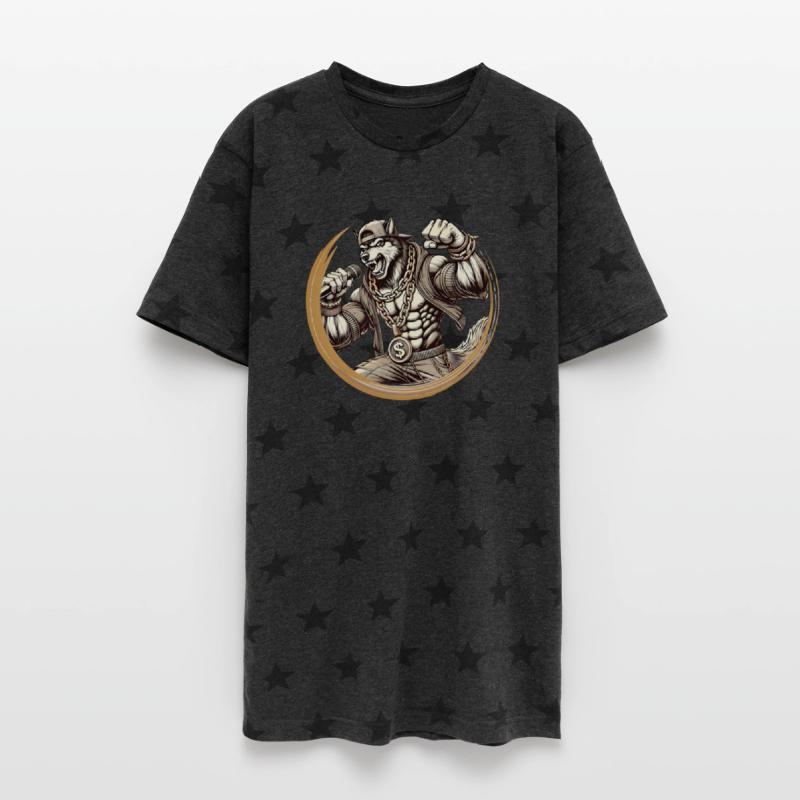 Wolf in Rapper Look-Strong Street Style Aesthetics